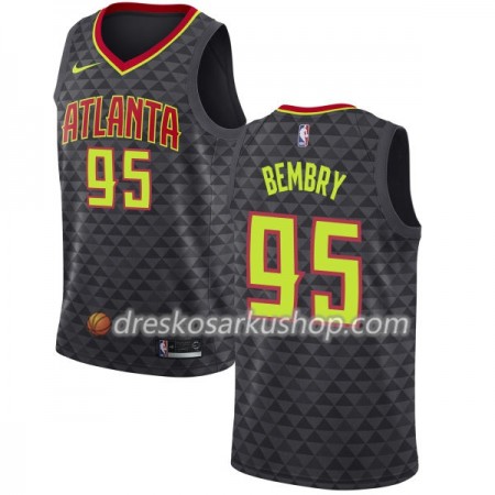 Muški NBA Dres Atlanta Hawks DeAndre Bembry 95 Nike 2017-18 Crna Swingman
